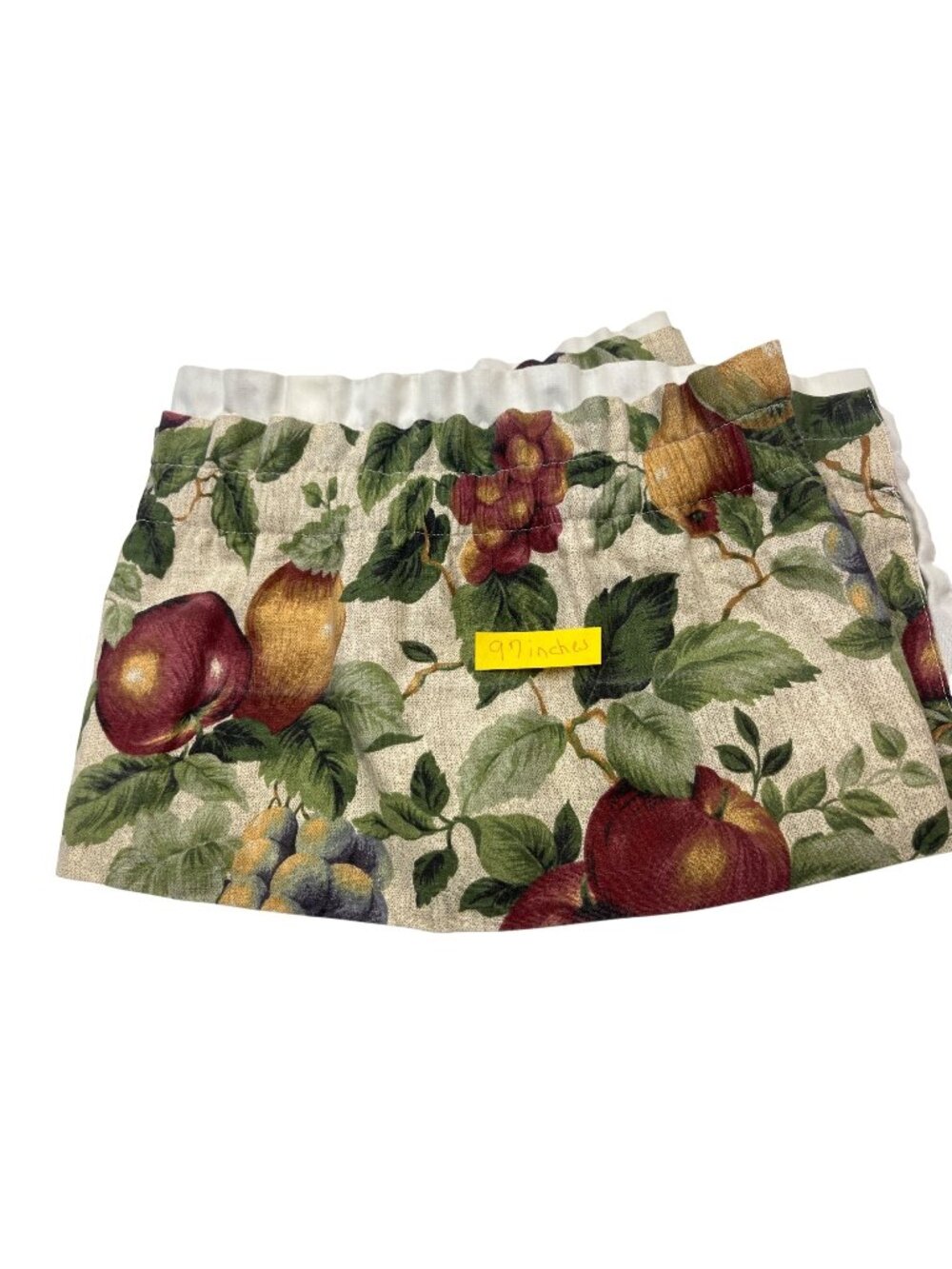 Fruit-Print Kitchen Curtains With Lining 97 Inches Long x7 inches 28a